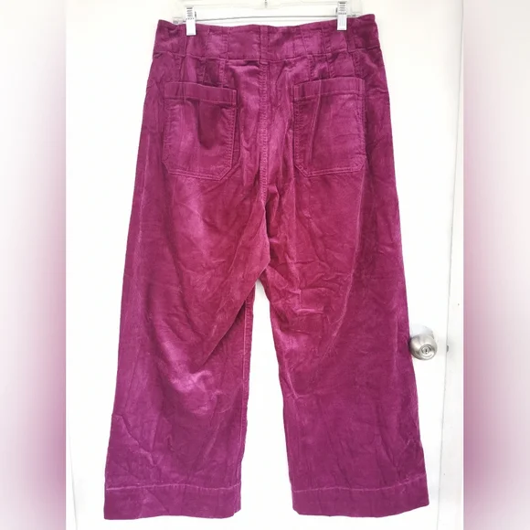 Anthropologie Burgundy Wide Leg Pants - Picture 7 of 16